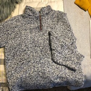 FROSTY TIPPED PILE PULLOVER VINTAGE BLUE TRUE GRIT